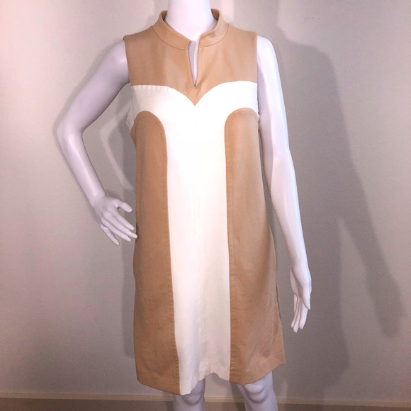 Lilly Pulitzer Dresses & Skirts - LILLY PULITZER Beacon Color Block Tan White Dress